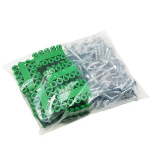 Wall Screws and expansion wall plugs (Pack of 100)